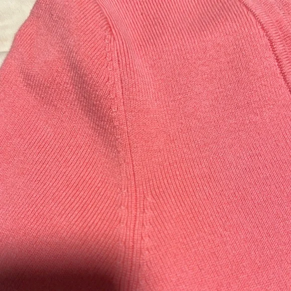 Talbots Pink Cardigan‎ Sweater V-Neck Ribbed - Picture 8 of 11